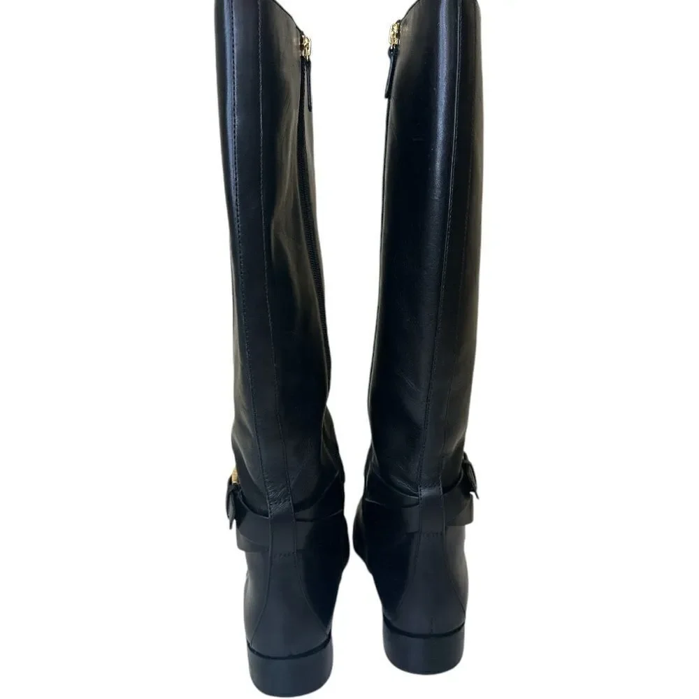 TORY BURCH Thora Black Patent Leather Boots